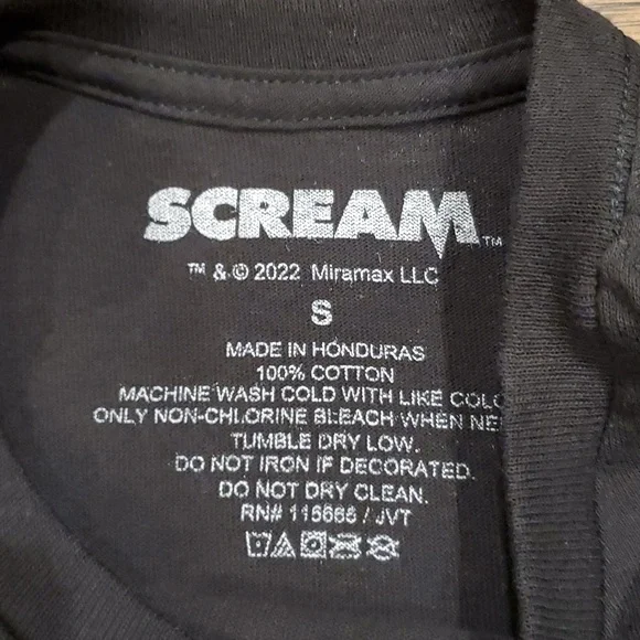 Adult unisex Miramax Scream printed black tshirt size S - Picture 3 of 4